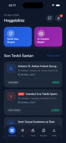 HukukTech AI App Screen